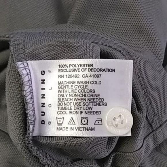 Dunning Golf Men's Gray Colorblock Striped Short Sleeve Polo Shirt Size Large - Picture 6 of 7